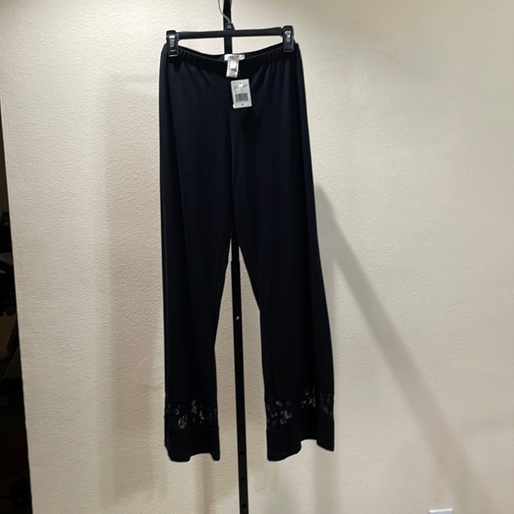 Coco La Rue Black Pull on Pants LX  with lace accent
